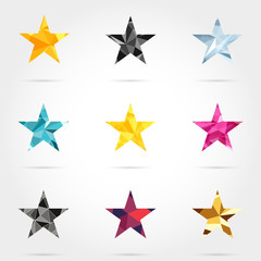 Obraz premium Set of Geometric Shapes Stars