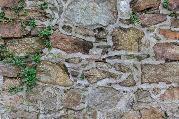 Stone surface texture, old grunge stone wall background.