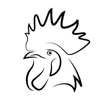 Vector sign abstract rooster
