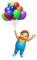kid boy with Balloons