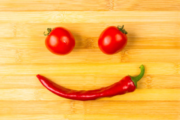 stilllife - different vegetables on wooden Board