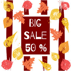 Stylish Big Sale poster, banner or flyer design with discount offer.