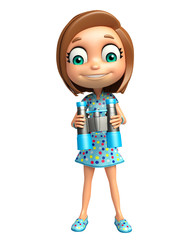 kid girl with Binoculars