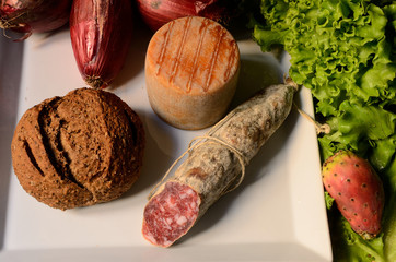 natura morta con alimenti