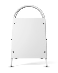 Blank advertising stand on a white background. Empty template pr