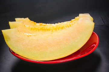 slices of ripe juicy melon