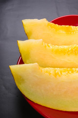 slices of ripe juicy melon