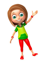 Kid girl with Funny pose