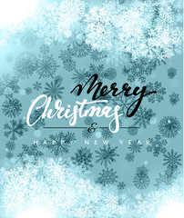Merry Christmas and Happy New Year concept greeting card design