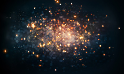 fire sparkles bokeh background