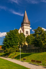 Fototapeta na wymiar Monumental Church of St. Aegidius in Bardejov old city center