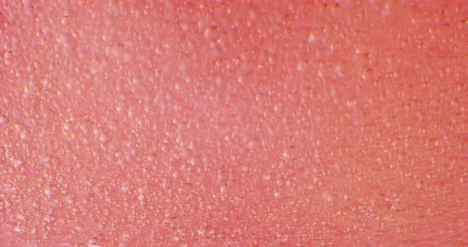 Extreme macro of bubbles in color  jello cream (gel). 4k. 
