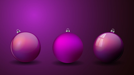 Fototapeta premium Set Christmas balls isolated. Happy New Year bauble traditional.