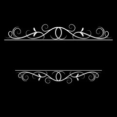 Vintage vector swirl frame