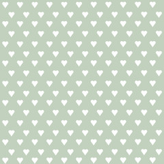 Seamless vector pattern with white hearts on pastel background - 121050521