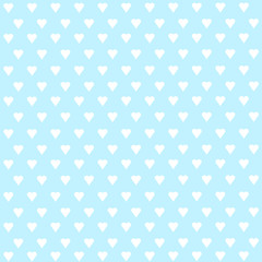 Seamless vector pattern with white hearts on pastel background