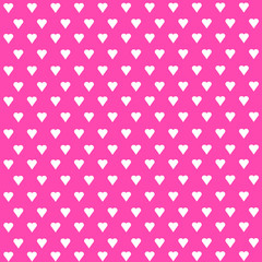 Seamless vector pattern with white hearts on pastel background