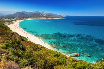 Crédence de cuisine en plexiglas Plage tropicale Belle vue sur la plage de Lozari près de Lile Rousse en Corse
