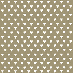 Seamless vector pattern with white hearts on pastel background