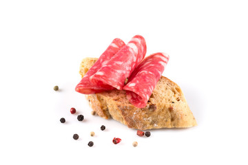 Salami on ciabatta