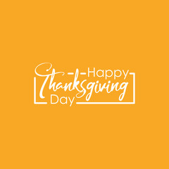 Happy Thanksgiving Day. Vector Illustration with Hand Lettered Text