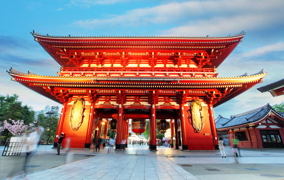 Asakusa temple with pagoda, Tokyo, Japan