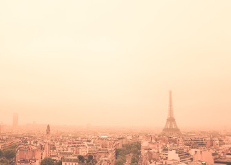 Fototapeta premium Paris and Eiffel Tower from the Arc of Triumph
