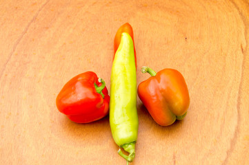 Yellow and red bell pepper