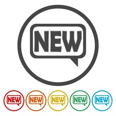 New sign icon. New arrival button symbol.