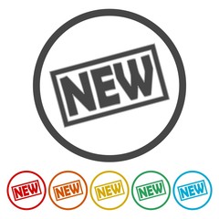 New sign icon. New arrival button symbol.