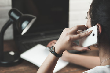 woman working