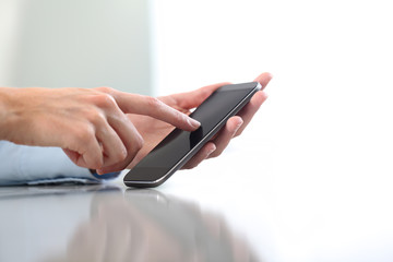 hands with cell phone