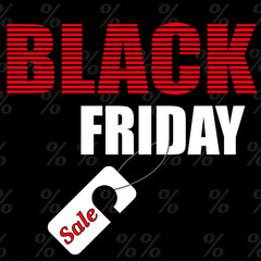 Black Friday sale inscription design template.
