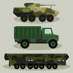 Obraz premium Military Vector tanks image design set in different variations for your design, illustration needs.
