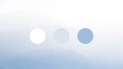 Background forest and mountains in the mist