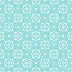 seamless icy flower pattern. each detail in separate layer.