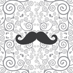 mustache hipster art design