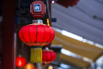 Schilderijen op glas Red Chinese lantern in Beijing © Savvapanf Photo ©
