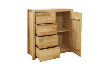 wooden cabinet isolated
