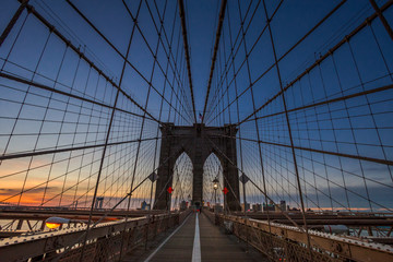 Naklejka na ściany i meble Brooklyn Bridge in New York City, USA