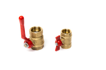 Ball valves isolated on white background