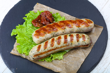 Grilled sausages