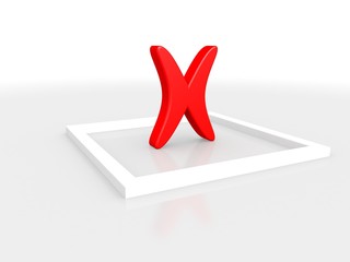 Obraz premium Checkbox with the sign 
