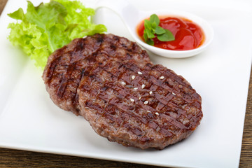 Grilled burger cutlet
