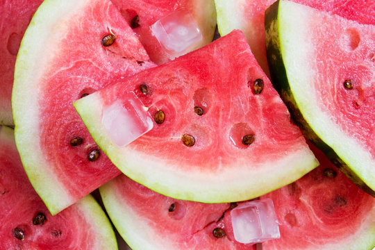 Watermelon slices background 