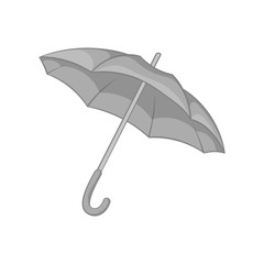 Umbrella icon in black monochrome style on a white background vector illustration