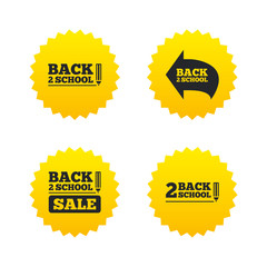 Back to school icons. Studies after the holidays