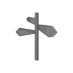 Direction signs icon in black monochrome style on a white background vector illustration