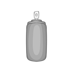 Spray bottle icon in black monochrome style isolated on white background. Cleaning symbol vector illustration