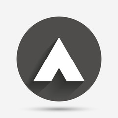 Tourist tent sign icon. Camping symbol.